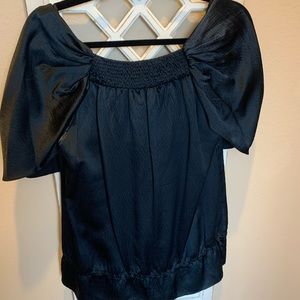 Black silk blouse